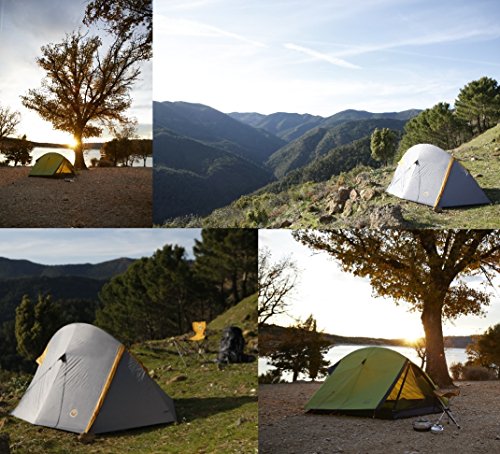 Grand Canyon Cardova 1 - leichtes Zelt, 1 - 2 Personen, für Trekking, Camping, Outdoor, Festival mit kleinem Packmaß, einfacher Aufbau, Wasserdicht, olive/schwarz, 302009 - 3