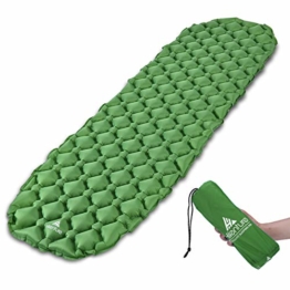 Hikenture Adult hiken02 Kleines Packmaß Ultraleichte Aufblasbare Isomatte-Sleeping Pad für Camping, Reise, Outdoor, Wandern, Strand (Grün), Kissen, 1 - 1