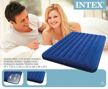 Intex Classic Downy Luftbett - Queen - 152 x 203 x 22 cm - Blau - 8