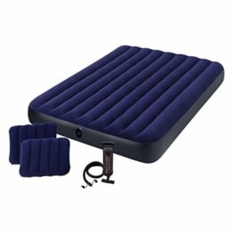 Intex Classic Downy Set Luftbett - Queen - 152 x 203 x 22 cm - 4-teilig - Blau - 1