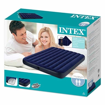 Intex Classic Downy Set Luftbett - Queen - 152 x 203 x 22 cm - 4-teilig - Blau - 4